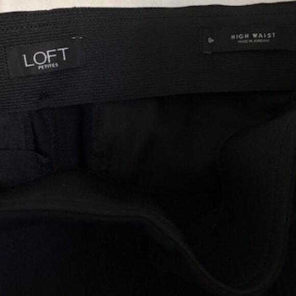 LOFT High-Waist Kick Crop Black Pants EUC - Picture 7 of 8